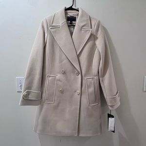 Ivory Polyester Coat